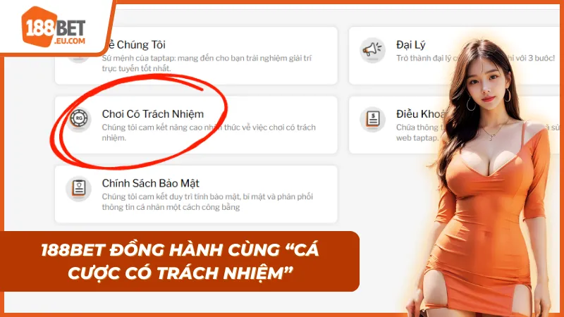 188BET đồng hành cùng người chơi cá cược có trách nhiệm